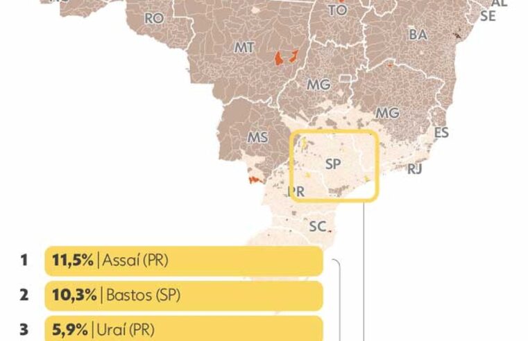 Censo 2022: cidades do interior de SP aparecem no ranking das 10 com maior população amarela do país