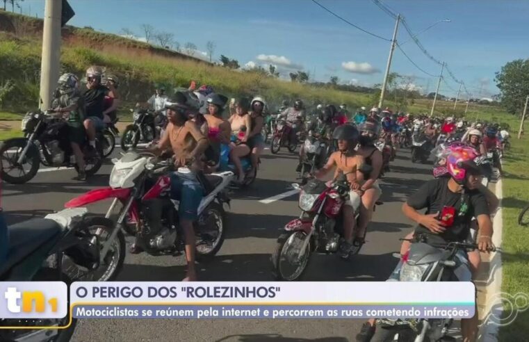 Grupo de motociclistas em ‘rolezinho’ causa desordem e desrespeito a leis de trânsito no centro-oeste paulista | Bauru e Marília