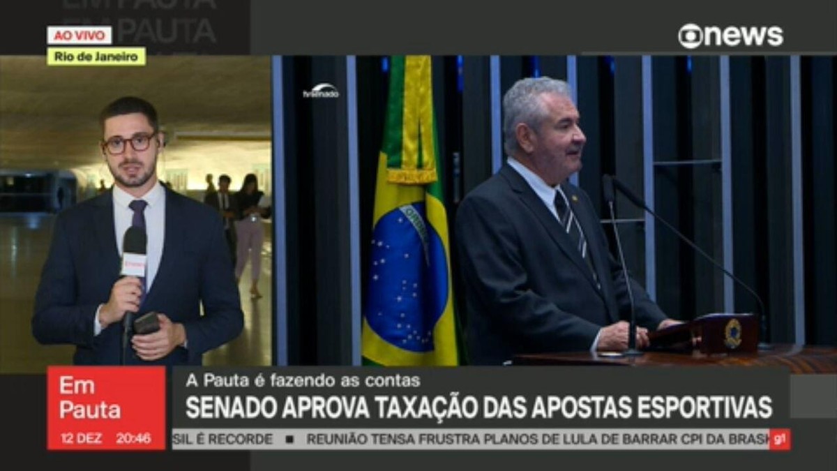 Senado aprova projeto que taxa apostas esportivas, mas deixa de fora jogos de azar virtuais