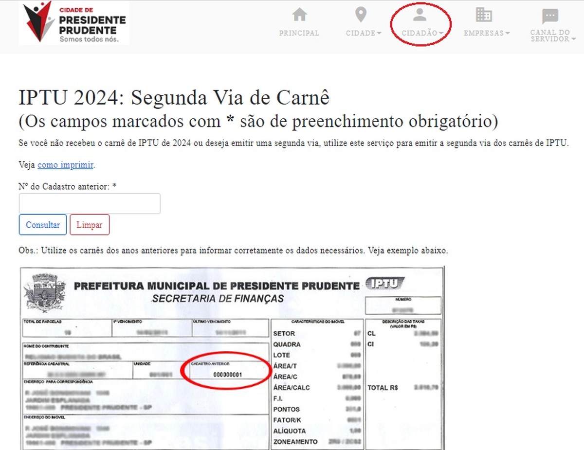 Com lançamento de carnê on-line, contribuintes podem obter desconto de 10% no IPTU de Presidente Prudente