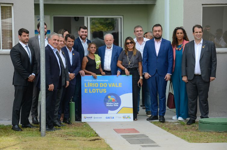 Rio de Janeiro (RJ), 06/02/2024 - O presidente Luiz Inácio Lula da Silva durante inauguração dos conjuntos residenciais Lírio do Vale e Lótus, que foram construídos com recursos federais do programa Minha Casa, Minha Vida (MCMV), em Magé, na baixada fluminense. Foto: Tomaz Silva/Agência Brasil