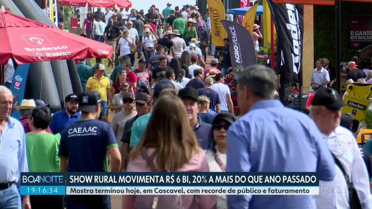 Show Rural de Cascavel encerra com público de 391 mil visitantes e R$ 6,1 bilhões em negócios, diz organização