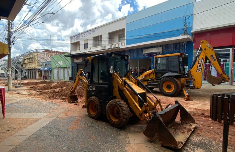 Obras de revitalização do Calçadão da Batista têm início em Bauru