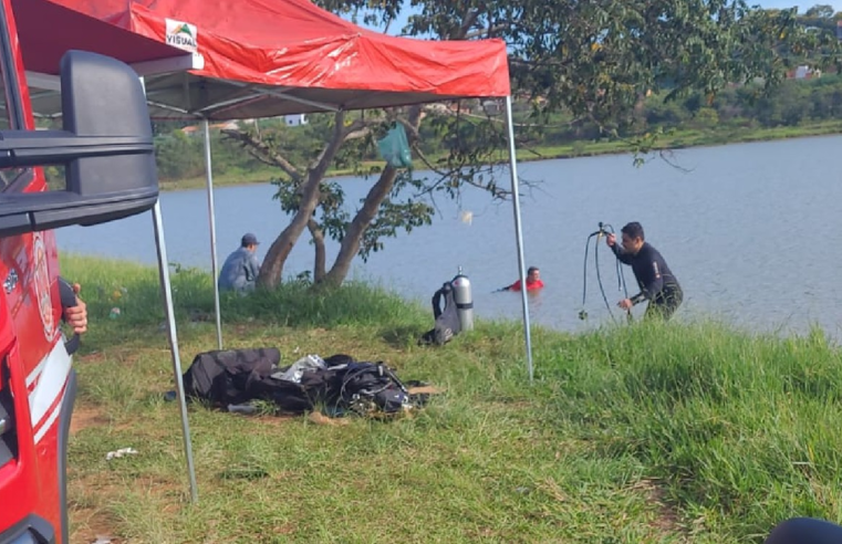 Corpo de Bombeiros faz buscas por homem que desapareceu na Lagoa da Quinta da Bela Olinda em Bauru