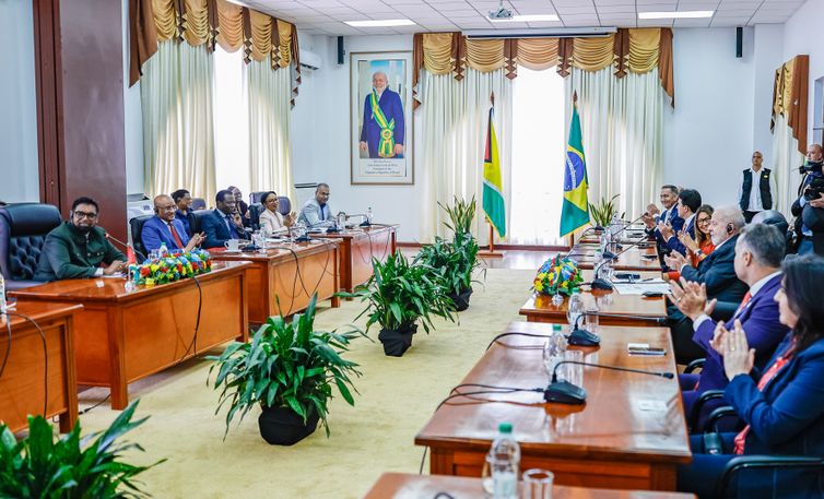 Georgetown, Guiana, 29.02.2024 - Presidente da República, Luiz Inácio Lula da Silva, se encontra com o Presidente da República Cooperativa da Guiana, Irfaan Ali, e fazem declaração conjunta à imprensa. Foto: Ricardo Stuckert/PR