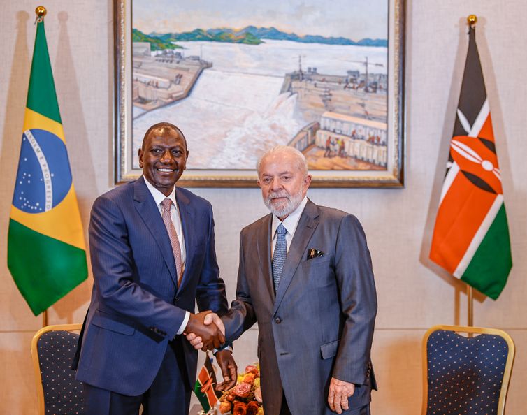 18.02.2024 - Presidente da República, Luiz Inácio Lula da Silva, durante encontro com o Presidente da República do Quênia, William Ruto. Adis Abeba - Etiópia.  

Foto: Ricardo Stuckert / PR