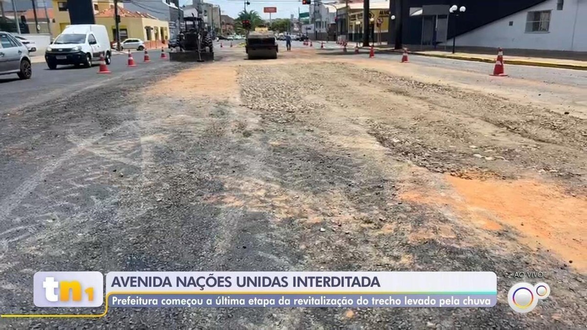 Obras de recuperação da Avenida Nações Unidas após temporal chegam à fase final em Bauru | Bauru e Marília