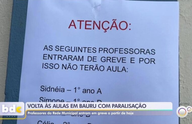 Paralisação de professores afeta início do ano letivo em escolas municipais de Bauru | Bauru e Marília