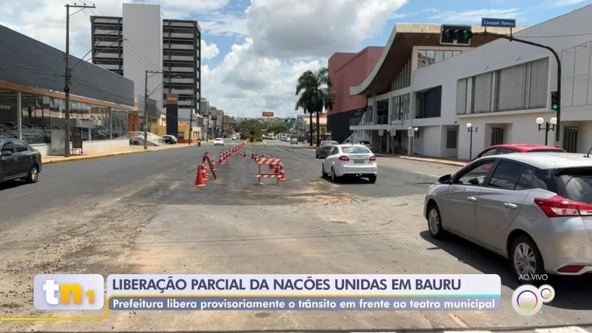 Trecho da Avenida Nações Unidas atingido pela chuva em Bauru tem trânsito liberado