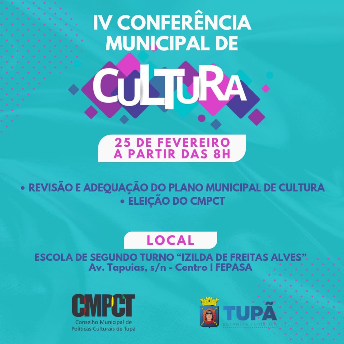 Tupã realizará Conferência de Cultura e eleição de membros do conselho | Especial Publicitário – Prefeitura de Tupã