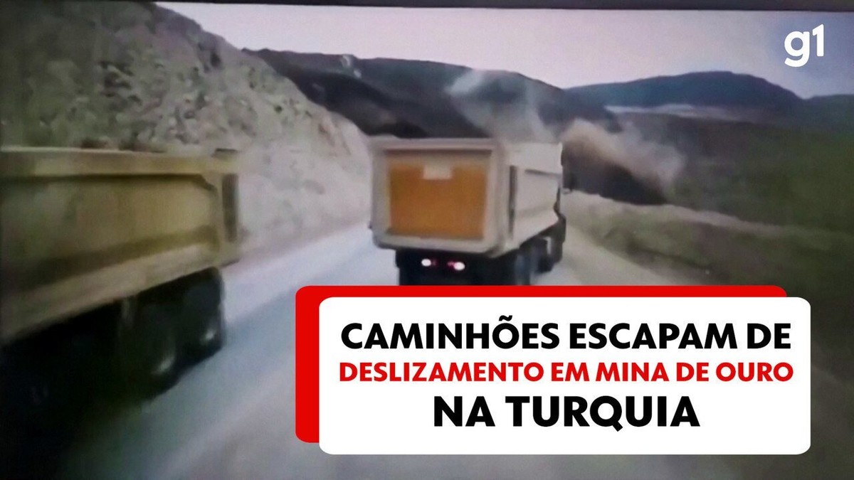 Vídeo: caminhões escapam de grande deslizamento de terra em mina de ouro na Turquia | Mundo