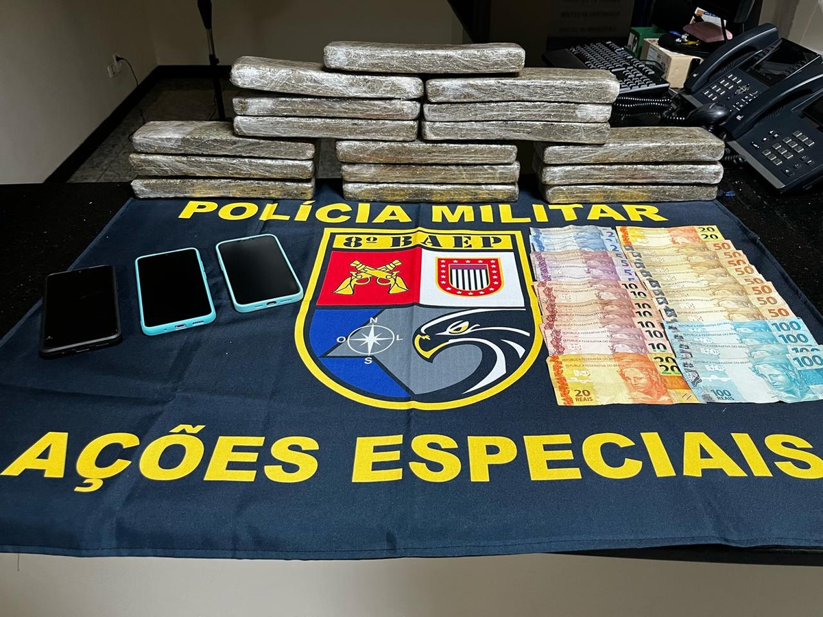 Patrulhamento em Presidente Prudente intercepta trio que levaria 16 quilos de maconha para vender em Rinópolis