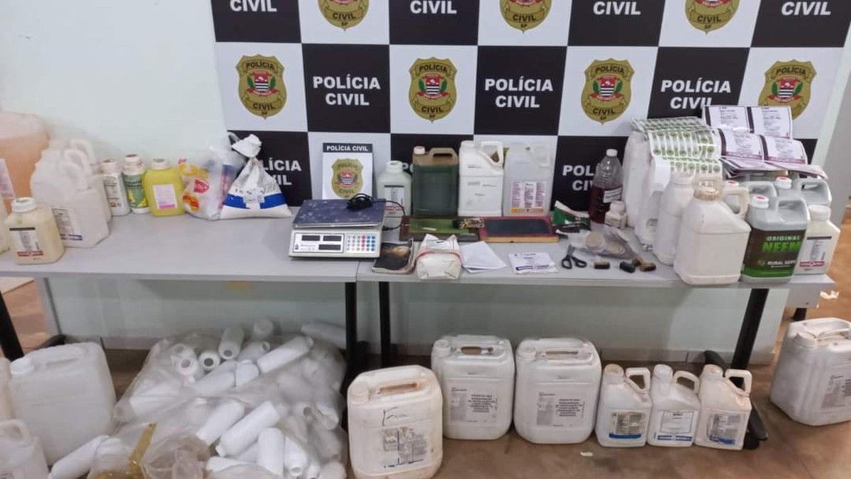 Operação da Polícia Civil prende suspeito de produzir, vender e distribuir agrotóxicos falsificados em Barra Bonita