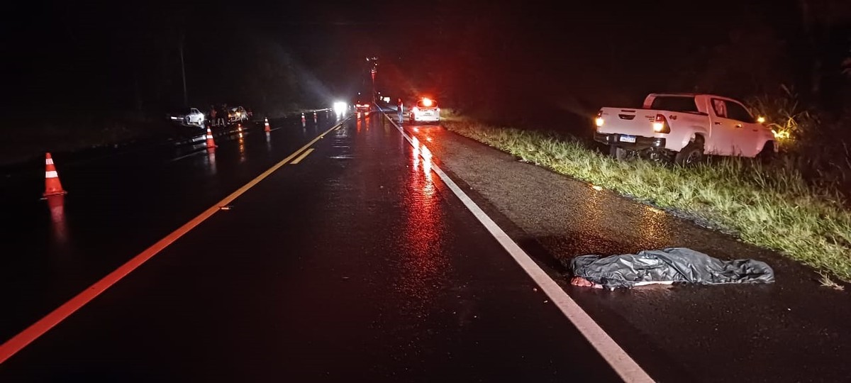 Idoso de 85 anos morre após ser atropelado por caminhonete enquanto atravessava a Rodovia Prefeito Homero Severo Lins