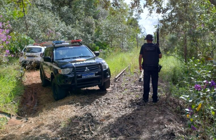 Operação da polícia prende grupo suspeito de furtar quase 1 km de trilhos de linha férrea em Itatinga