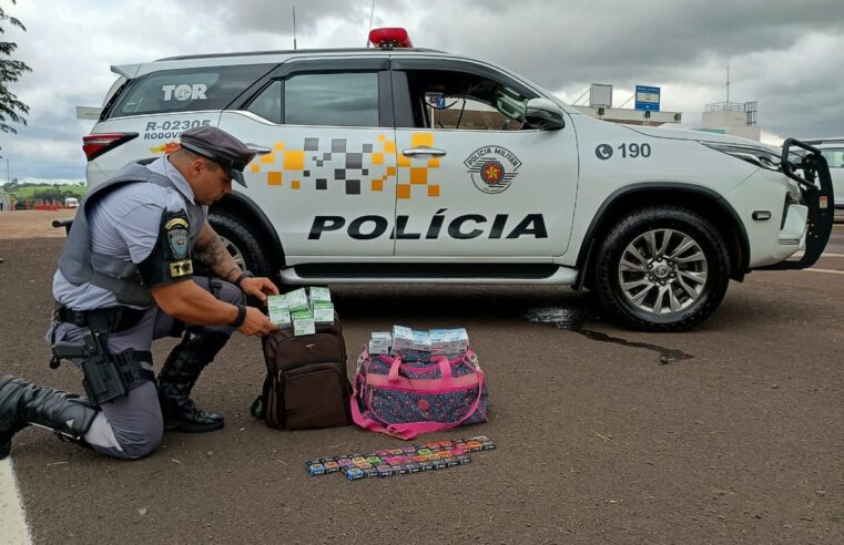 Polícia Rodoviária apreende ampolas de anabolizantes e cigarros eletrônicos no interior de SP