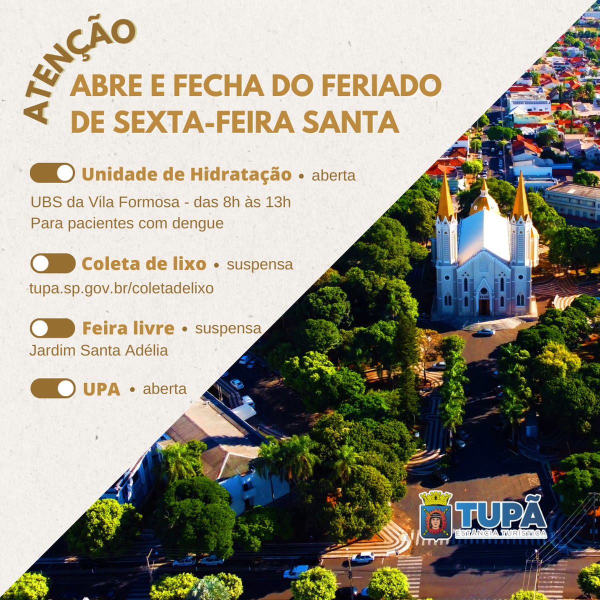 Coleta de lixo não será realizada nesta Sexta-feira Santa (29) | Tupã é minha cidade