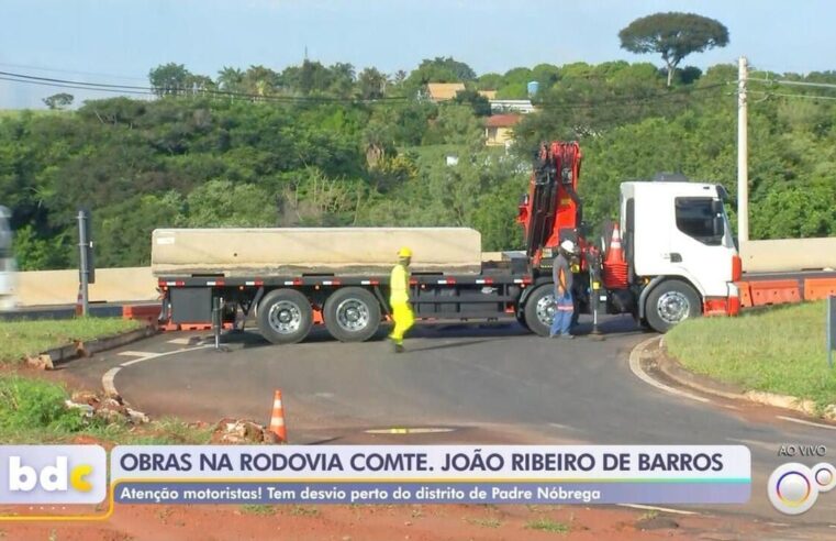 Construção de rotatória na SP-294 altera o tráfego em Marília; veja as rotas