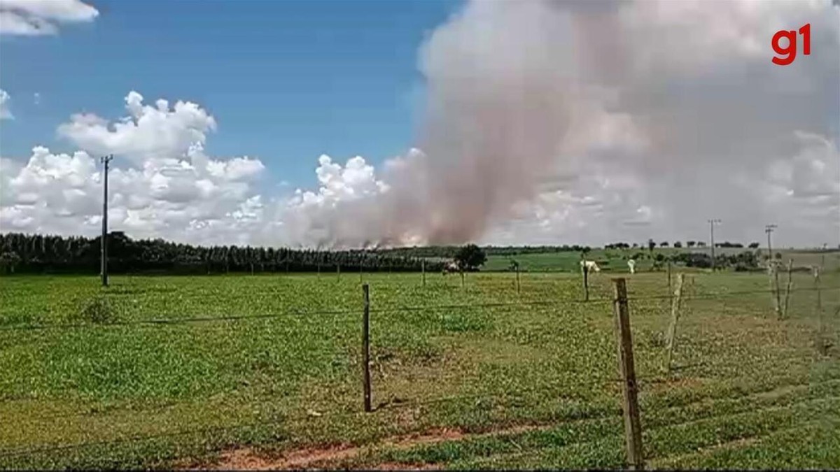 Incêndio de grandes proporções atinge o aeroporto de Bauru; vídeo