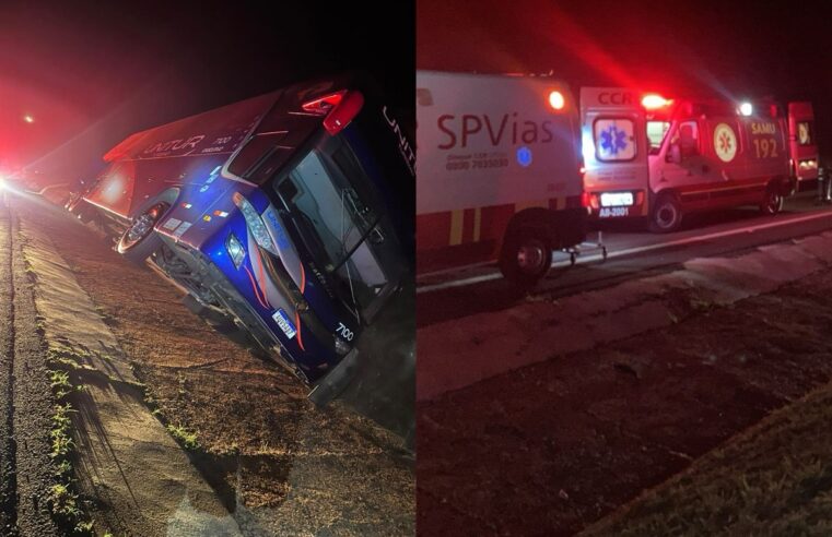 Ônibus com romeiros tomba e deixa feridos em rodovia de Santa Cruz do Rio Pardo | Bauru e Marília