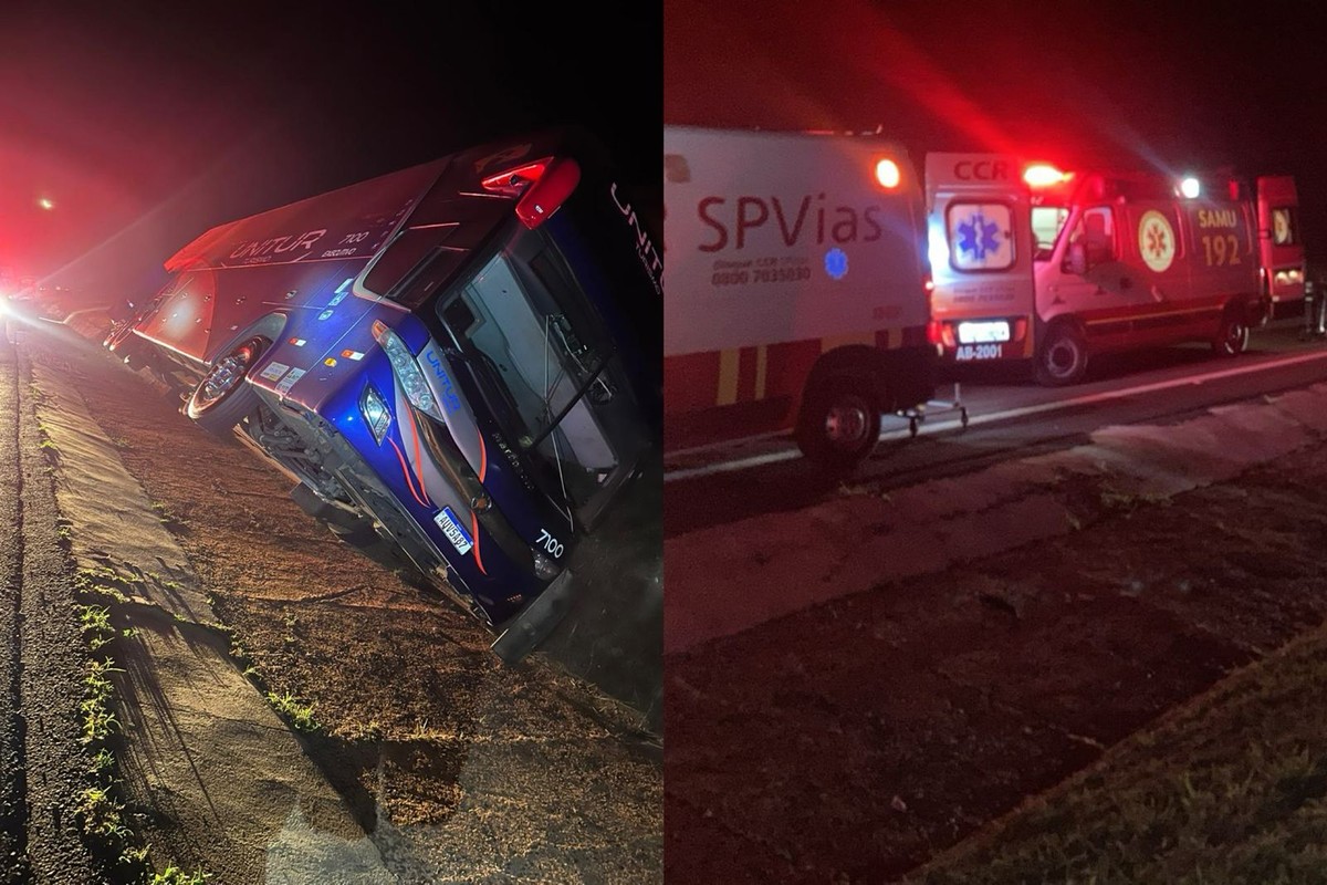 Ônibus com romeiros tomba e deixa feridos em rodovia de Santa Cruz do Rio Pardo | Bauru e Marília