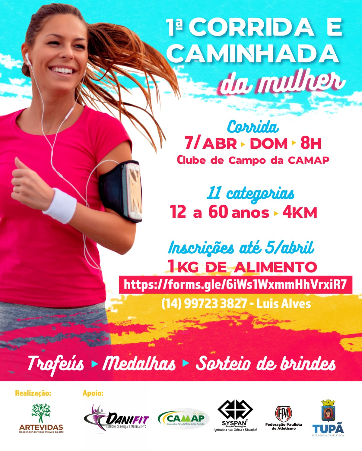 Tupã terá 1ª Corrida e Caminhada da Mulher: inscrições estão abertas | Tupã é minha cidade