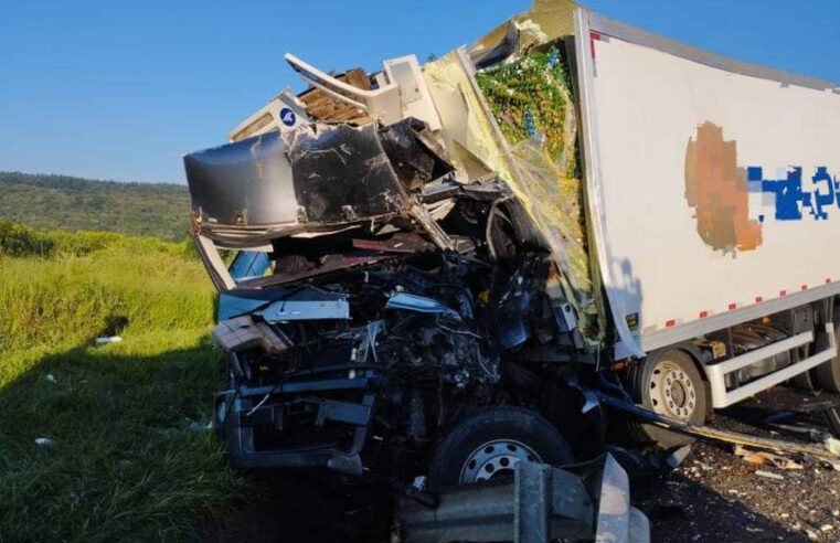 Motorista morre em acidente entre caminhões na Castello Branco em Itatinga