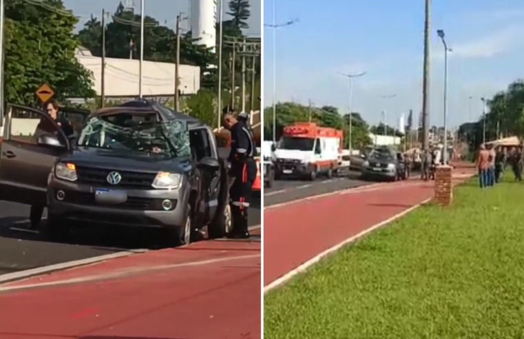 Motorista morre após atingir poste no trecho urbano da SP-294 em Pompeia