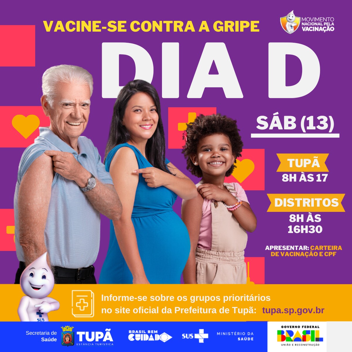 Campanha contra a Gripe tem Dia D neste sábado | Tupã é minha cidade