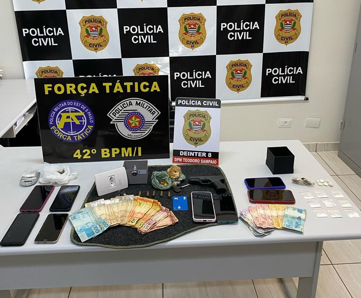 Durante operação policial, dupla é presa com crack, cocaína e munições em Teodoro Sampaio | Presidente Prudente e Região