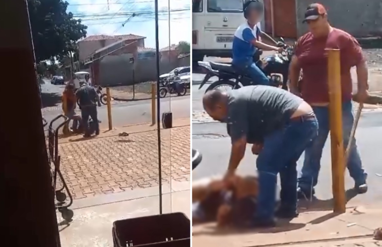 Pai e filho são presos por tentativa de homicídio após espancarem homem com pedaço de madeira; vídeo | Bauru e Marília