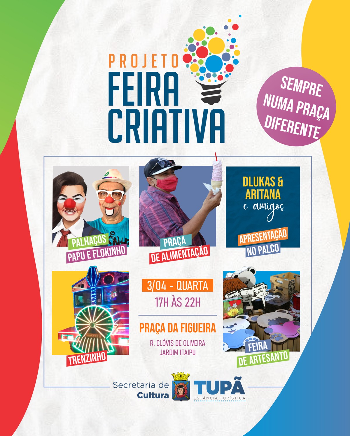 Prefeitura retoma o projeto Feira Criativa nesta quarta-feira | Tupã é minha cidade