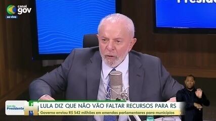 Lula diz que não faltarão recursos para atender necessidades do RS